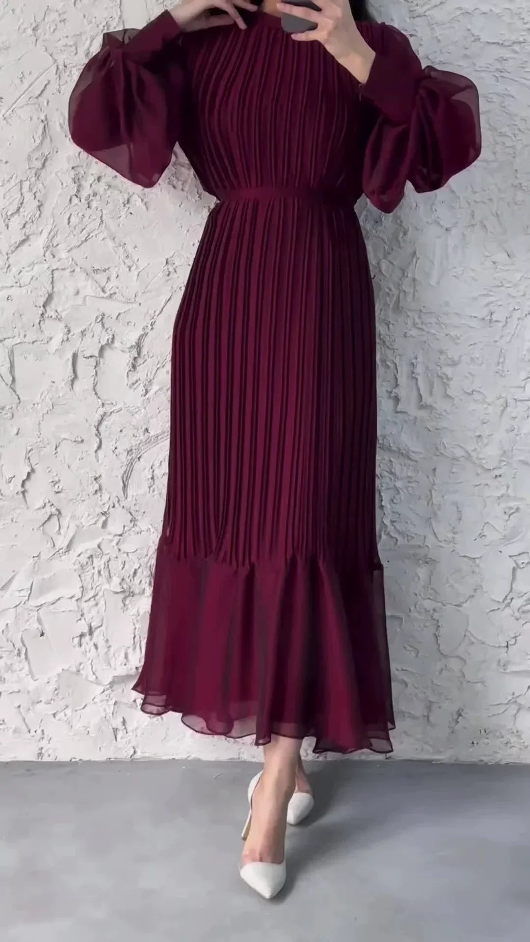 Ribbed maxi dress with belt